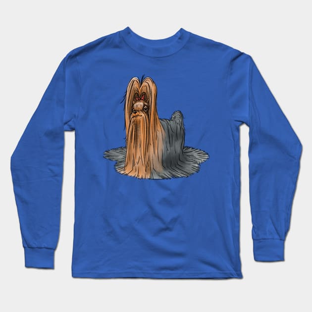 Yorkshire terrier Dog Breed Long Sleeve T-Shirt by Big Appetite Illustration